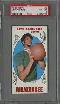 1969/70 Topps #25 Lew Alcindor Rookie Card – PSA NM-MT 8